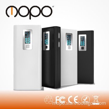 High capacity dual USB power bank with LCD External battery charger